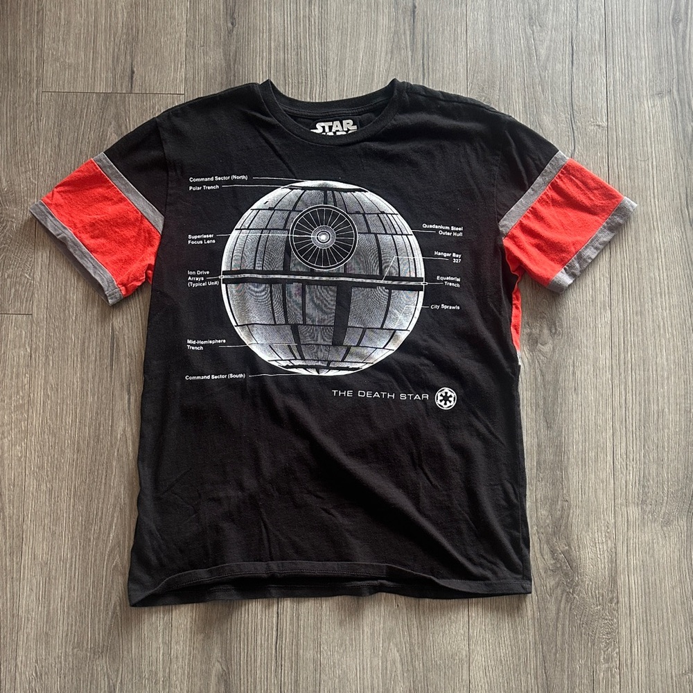 Star Wars Black and Red Death Star Tee